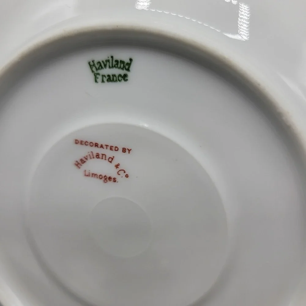 Vintage Set Of 4 Haviland France Limoges Porcelain Saucers Snack Plates
